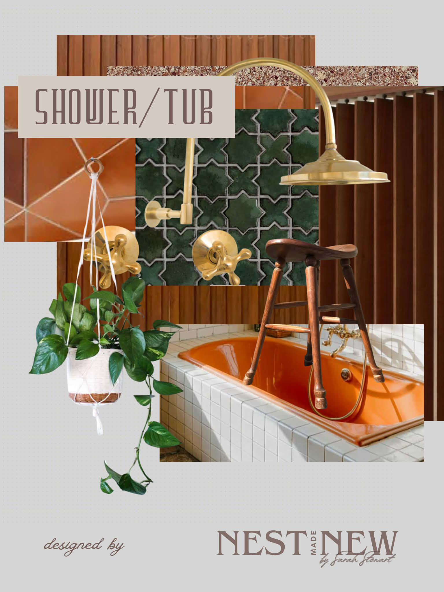 Nest Made New — shower and tub design mockup