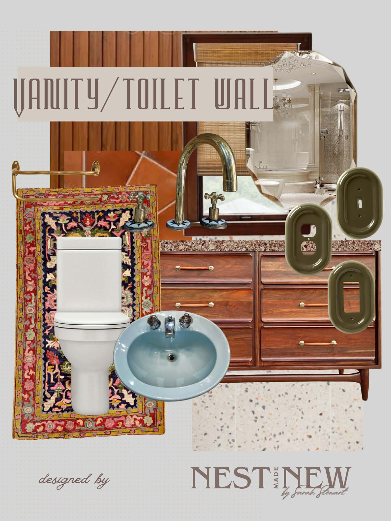 Nest Made New — vanity and toilet wall design mockup