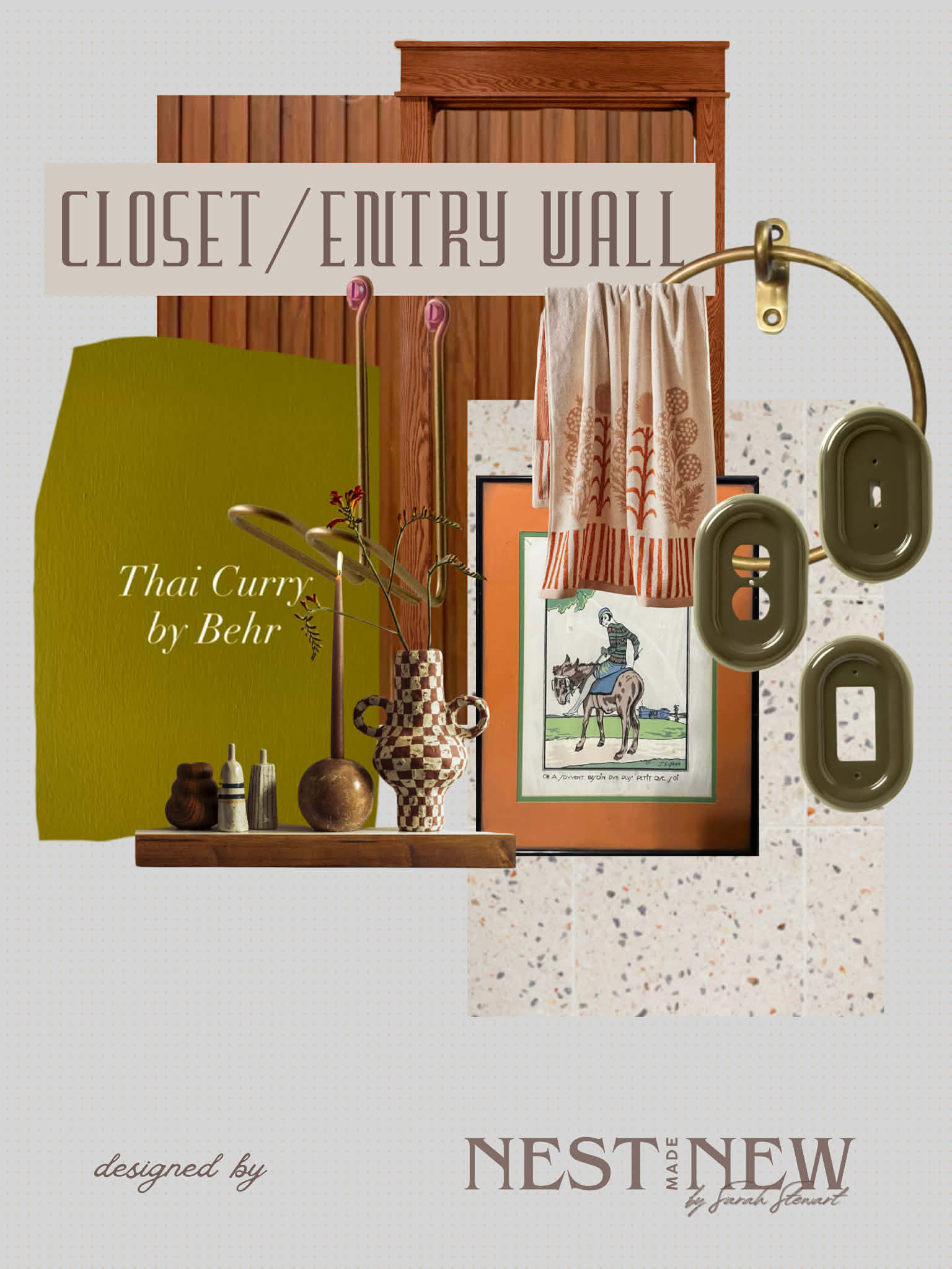 Nest Made New — closet and entry wall design mockup